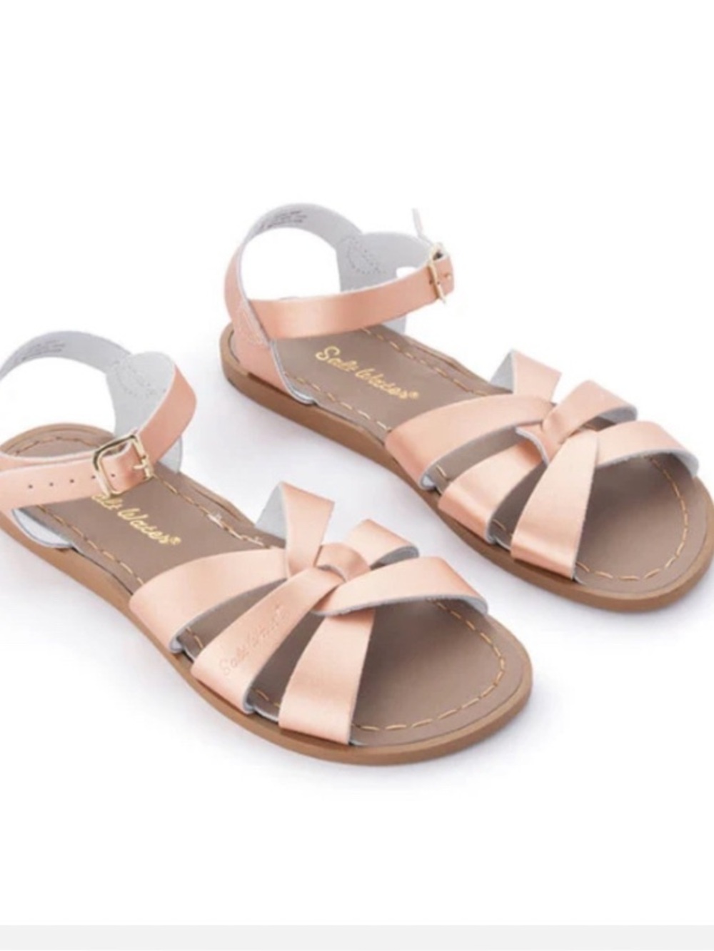 Like New! Salt Water Sandals in Rose gold. Sz 2
